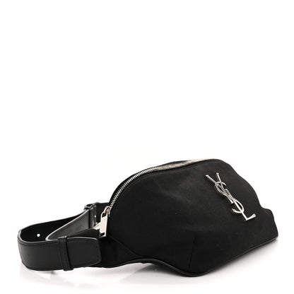 Saint Laurent Canvas Monogram Belt Bag Black 4 of 12
