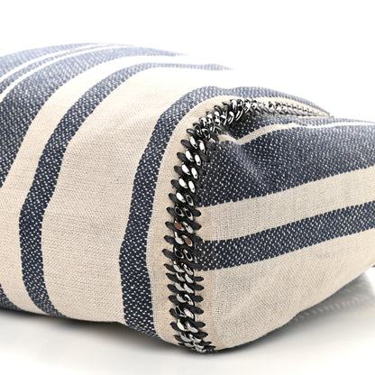 Stella McCartney Canvas Striped Falabella Reversible Tote Navy 11 of 15