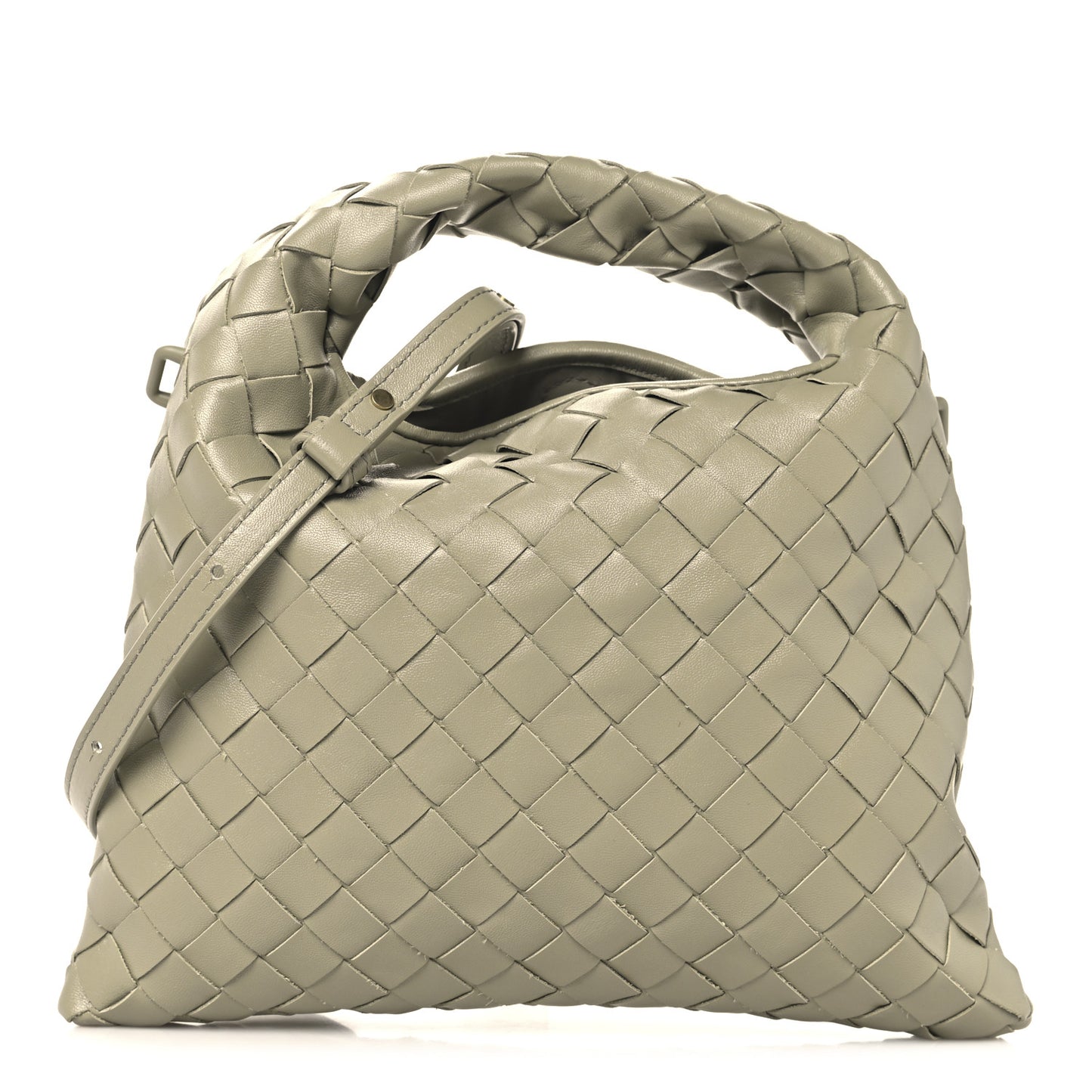 Calfskin Intrecciato Mini Hop Travertine
