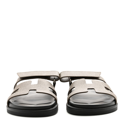 Hermes Epsom Womens Chypre Sandals 38 Etoupe 2 of 9