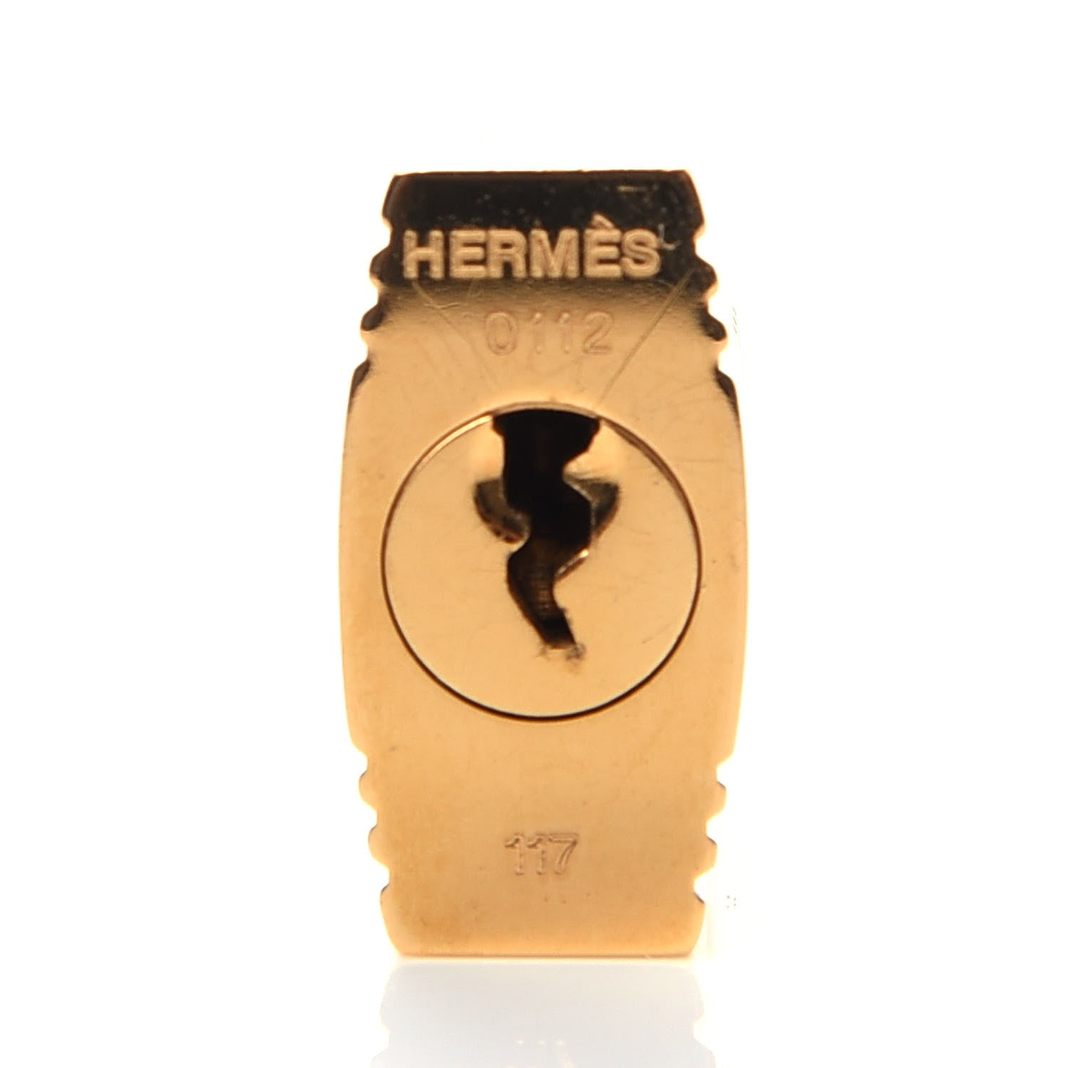 Hermes Taurillon Clemence Lock and Key Clochette Set Bleu Indigo 3 of 4