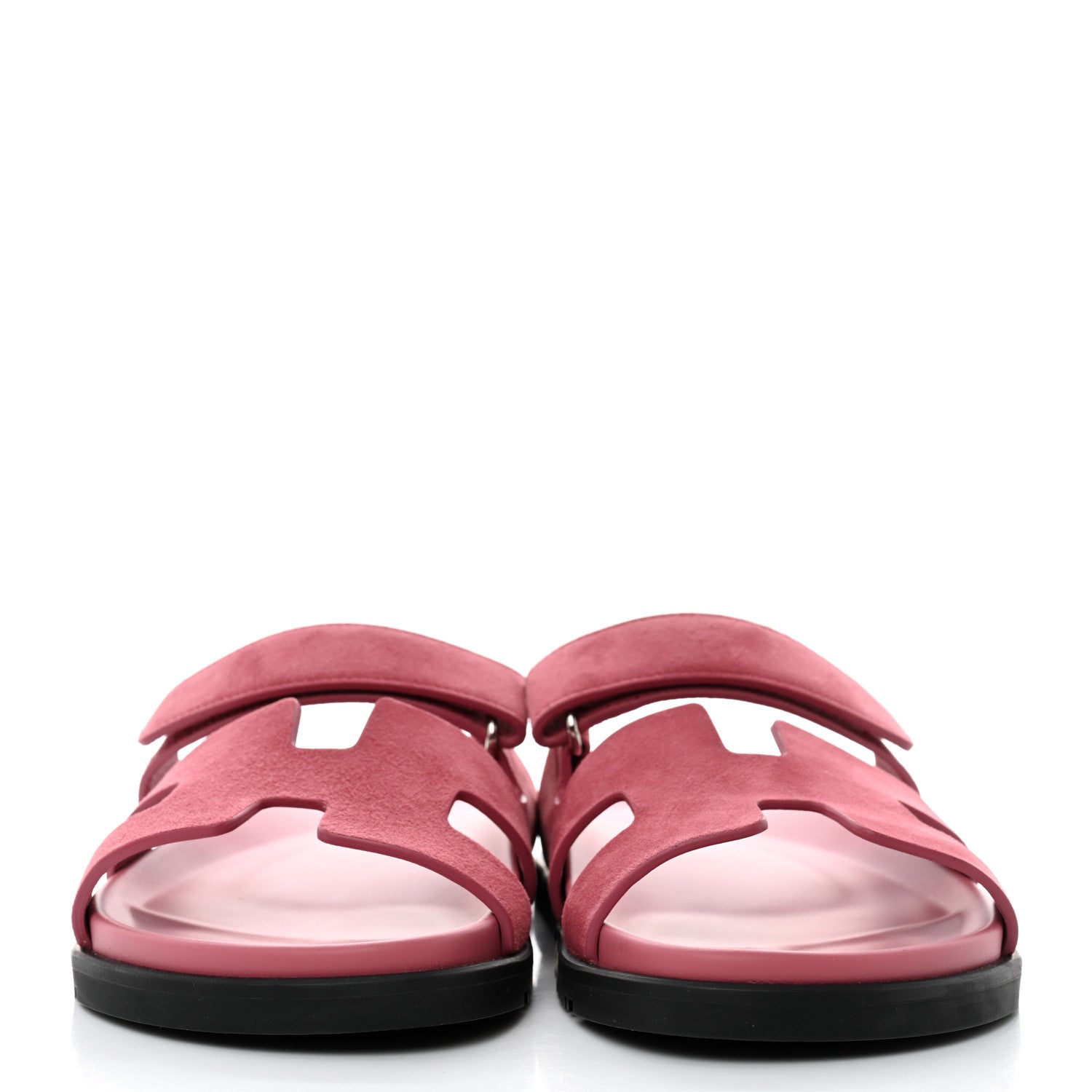Hermes Suede Goatskin Womens Chypre Sandals 40 Rose Aphrodite 2 of 9