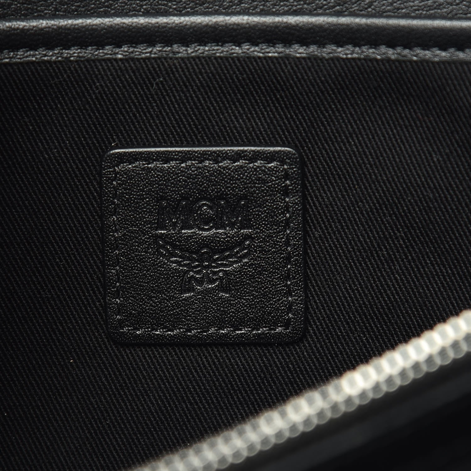 MCM Visetos Patricia Continental Crossbody Wallet Black 6 of 10