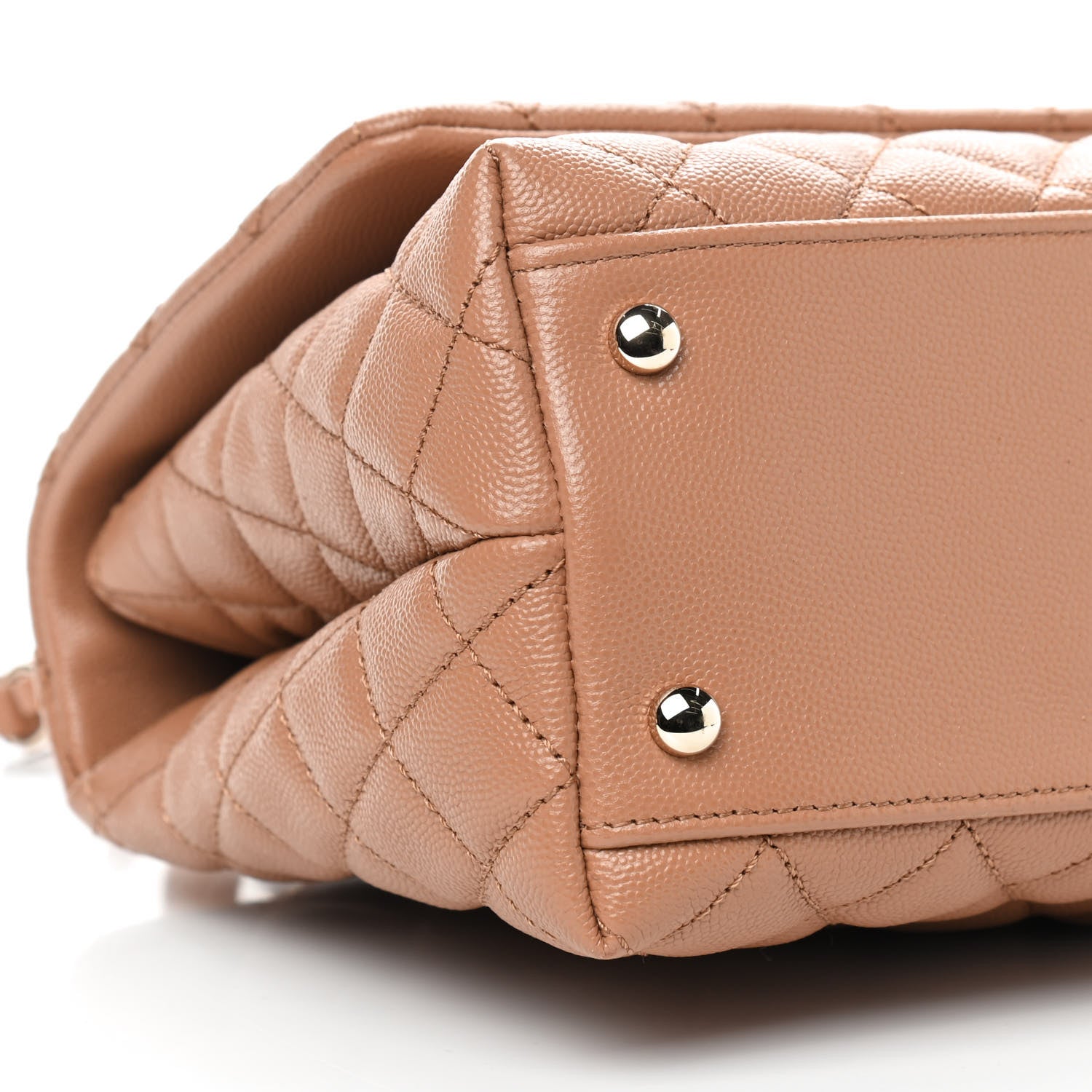 Chanel Caviar Quilted Lizard Embossed Small Coco Handle Flap Brown 8 of 9