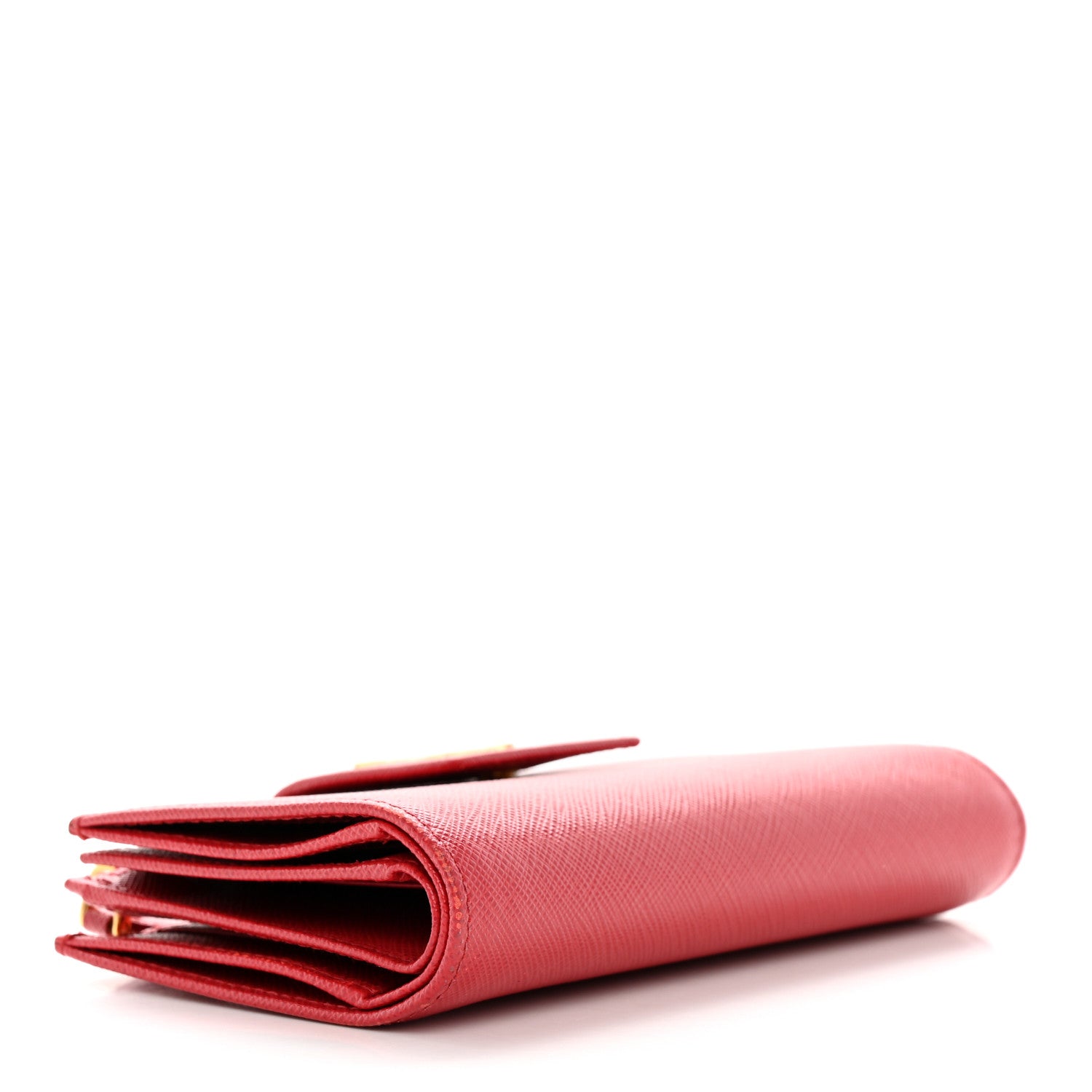 Prada Saffiano Metal Medium Wallet Rosso 4 of 13