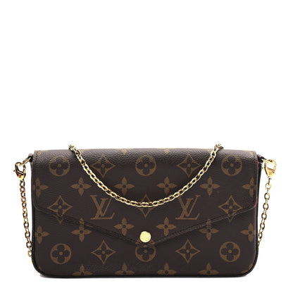 Louis Vuitton Monogram Pochette Felicie Chain Wallet Fuchsia 3 of 11
