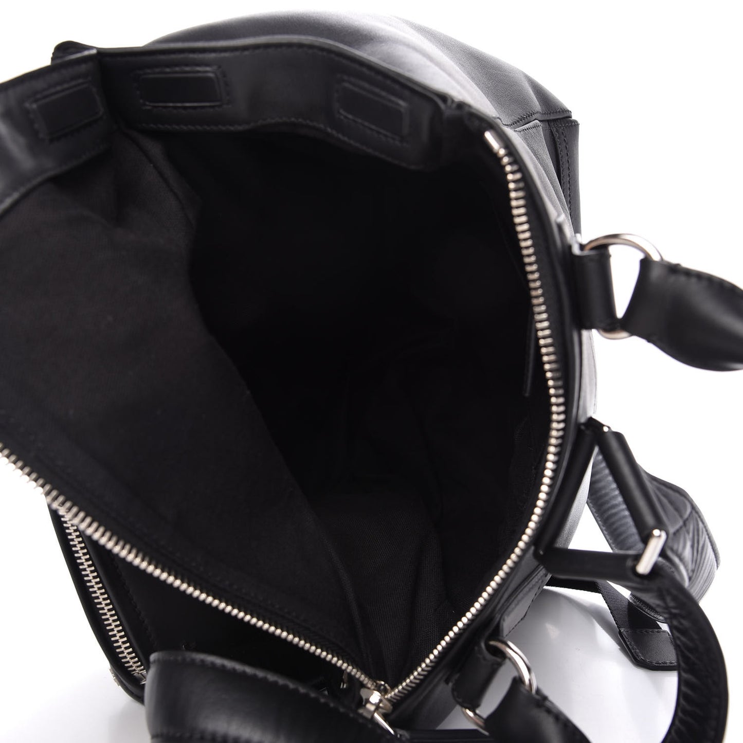 Calfskin Cross Embellished Pandora Backpack Black