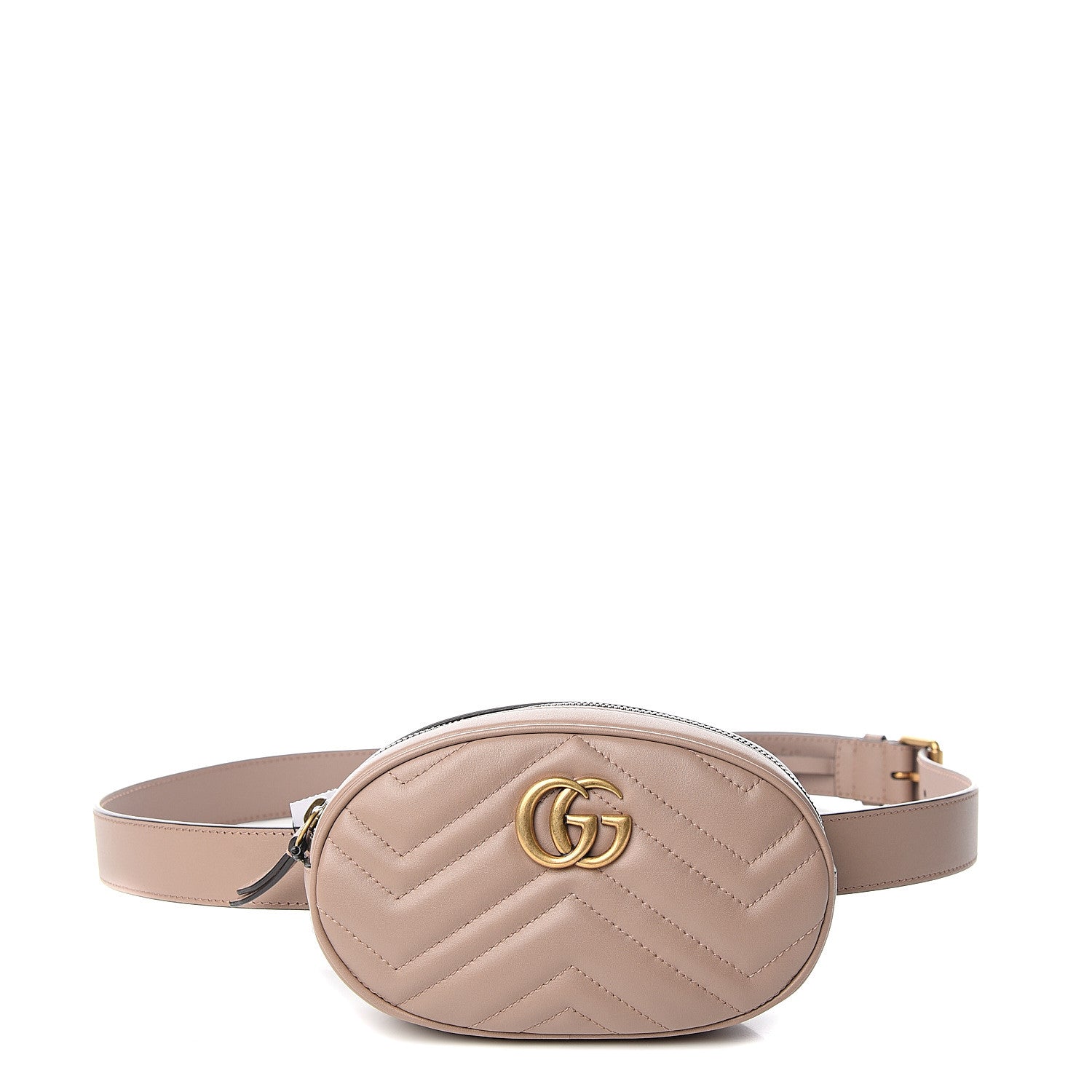 Gucci Calfskin Matelasse GG Marmont Belt Bag 105 42 Porcelain Rose 1 of 9