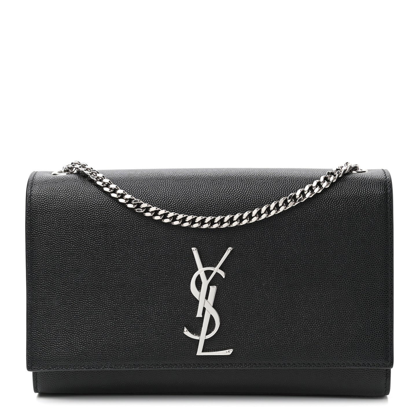 Grain De Poudre Medium Classic Monogram Kate Satchel Black