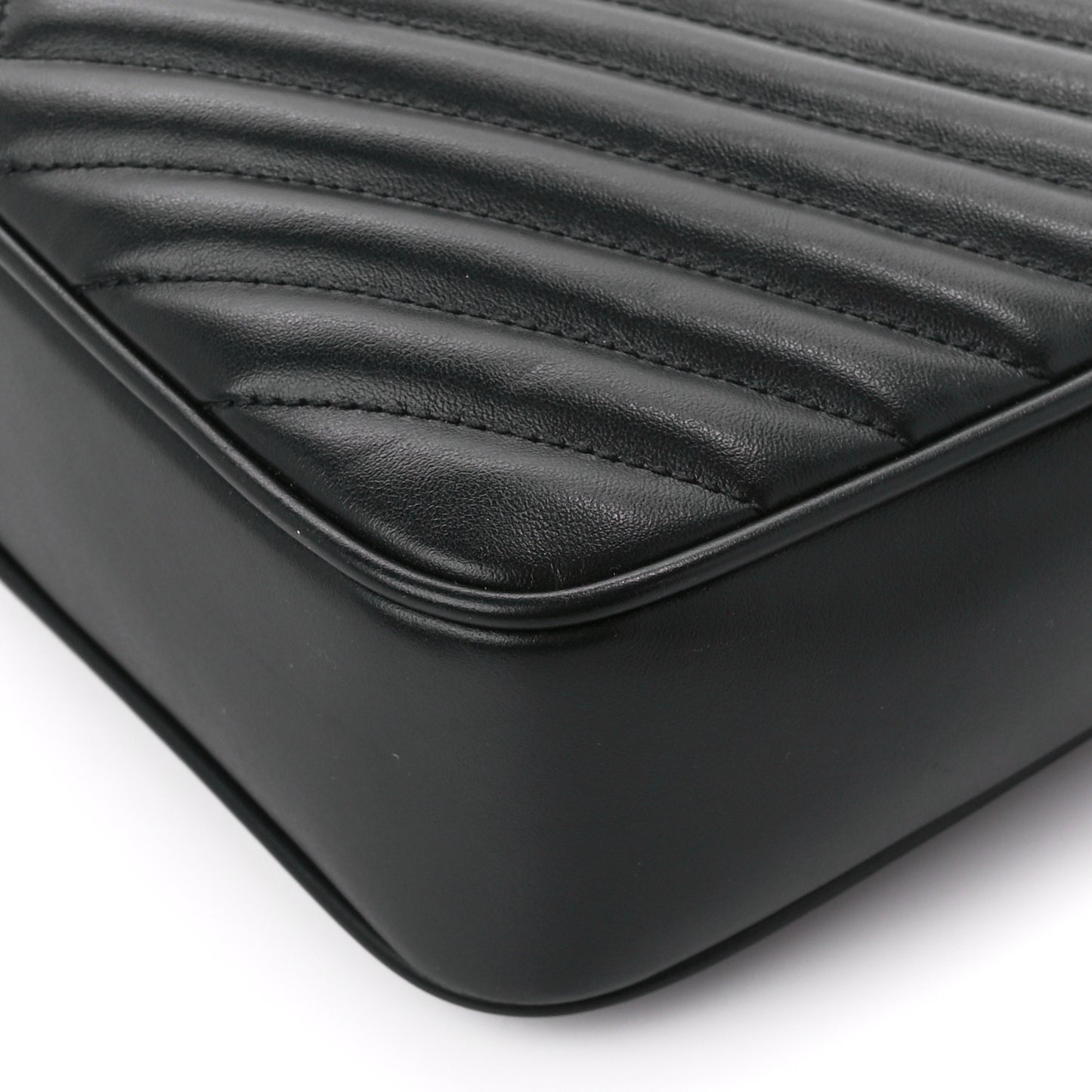 Calfskin Matelasse Monogram Monochrome Lou Camera Bag Black