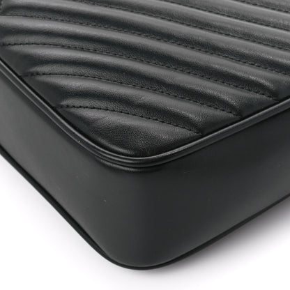 Saint Laurent Calfskin Matelasse Monogram Monochrome Lou Camera Bag Black 10 of 10