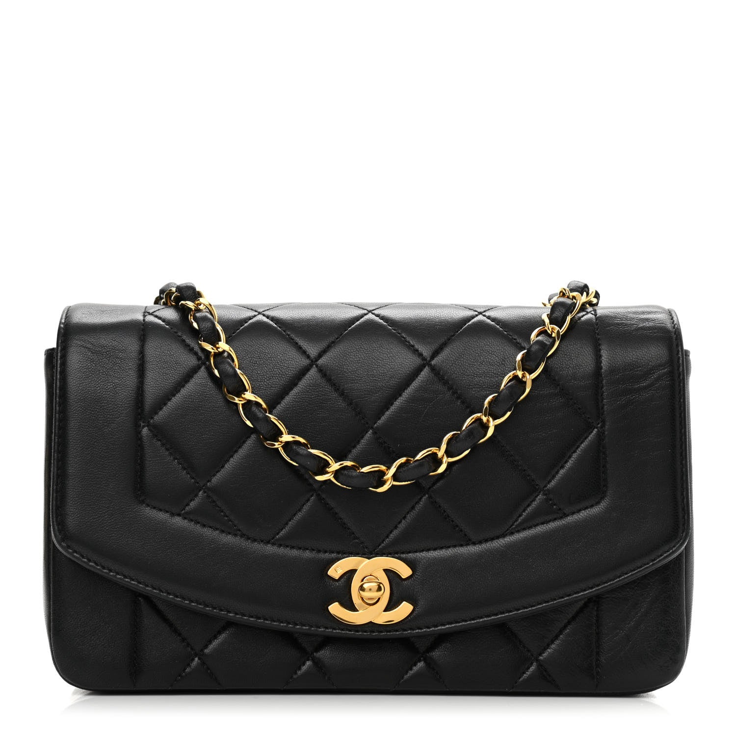 Chanel Lambskin Quilted Small Single Flap Black 1 of 13