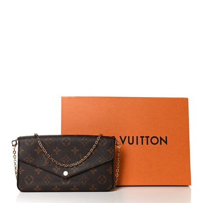 Louis Vuitton Monogram Pochette Felicie Chain Wallet Fuchsia 10 of 10