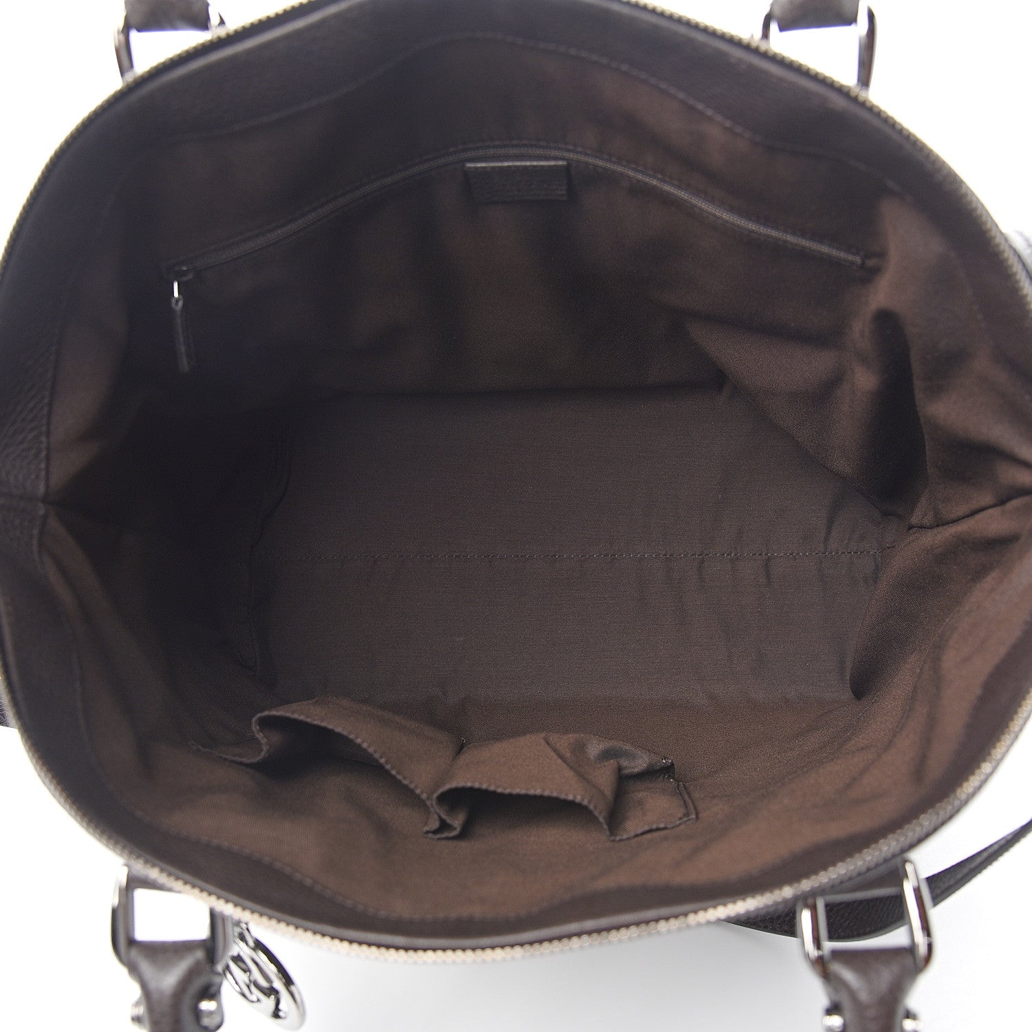 Gucci Calfskin Medium GG Charm Convertible Dome Satchel Dark Brown 4 of 9