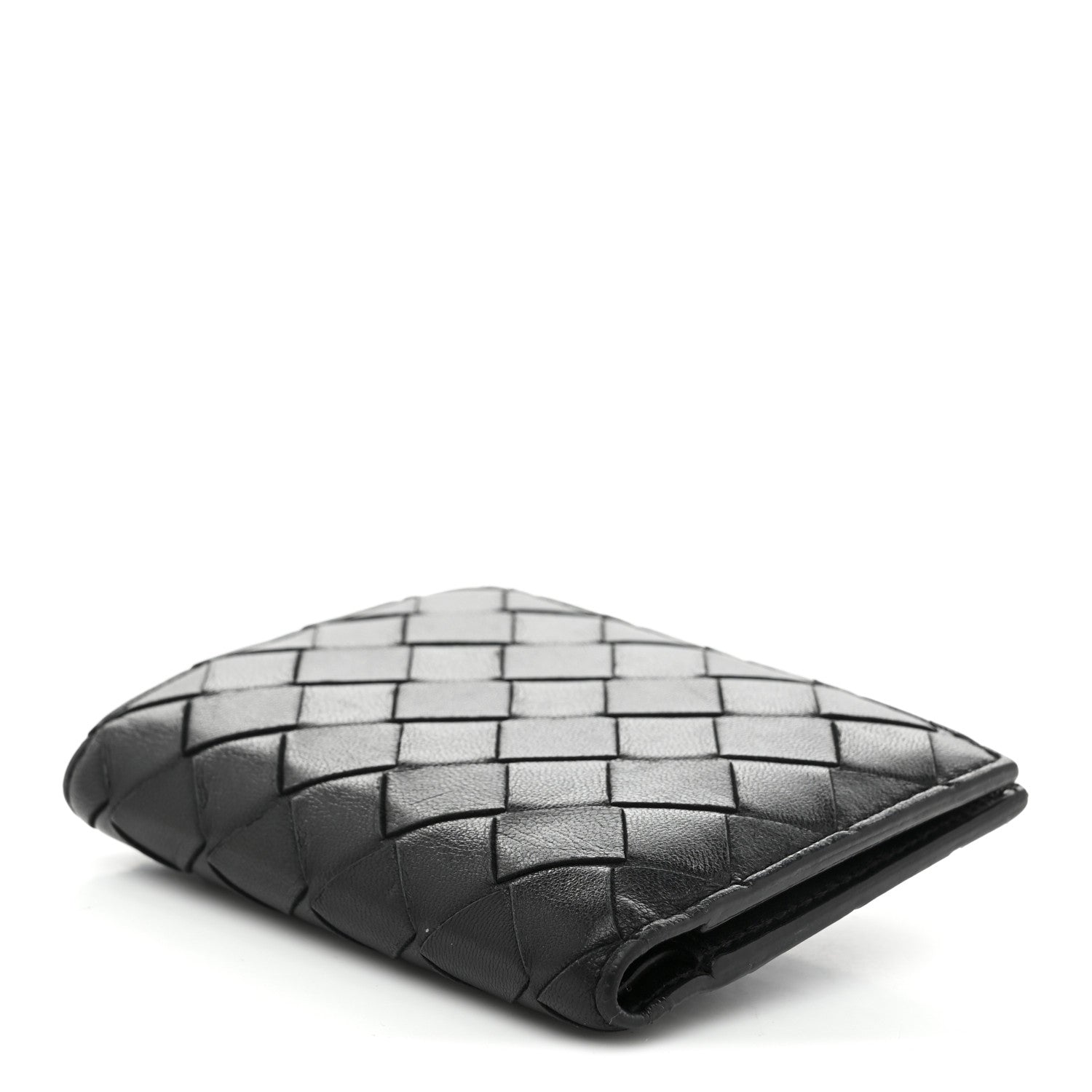 Bottega Veneta Nappa Intrecciato Small Bi-Fold Zip Wallet Black 4 of 7