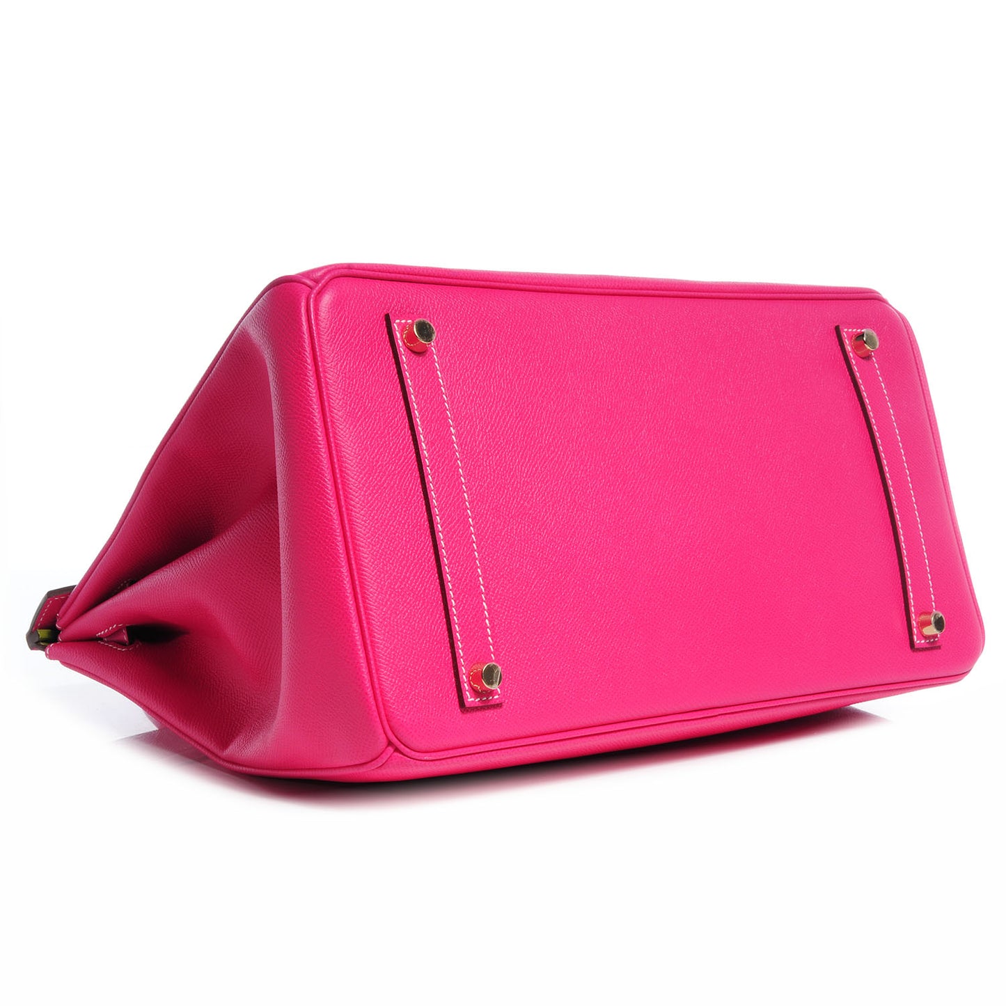 Epsom Bi-Color Horseshoe Candy Birkin 35 Rose Tyrien and Vert Anis