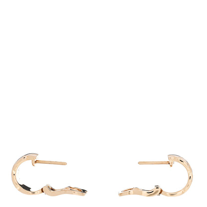 Chanel 18K Beige Gold Diamond Coco Crush Hoop Earrings 3 of 5