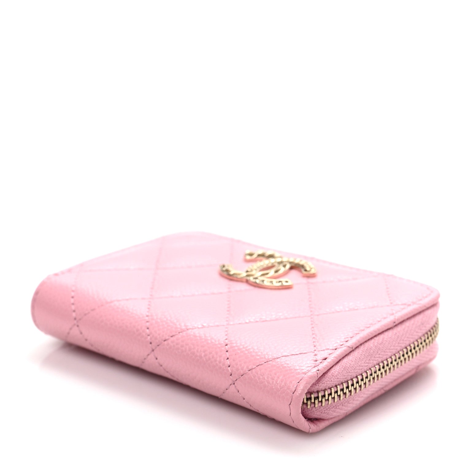 Chanel Caviar Quilted Multi Chain Zip Coin Purse Light Pink 15 of 16