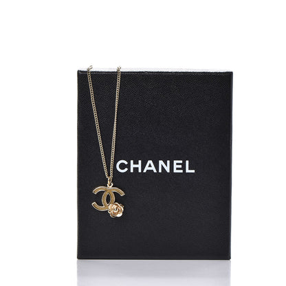 Chanel Enamel CC Camellia Necklace Gold 6 of 6