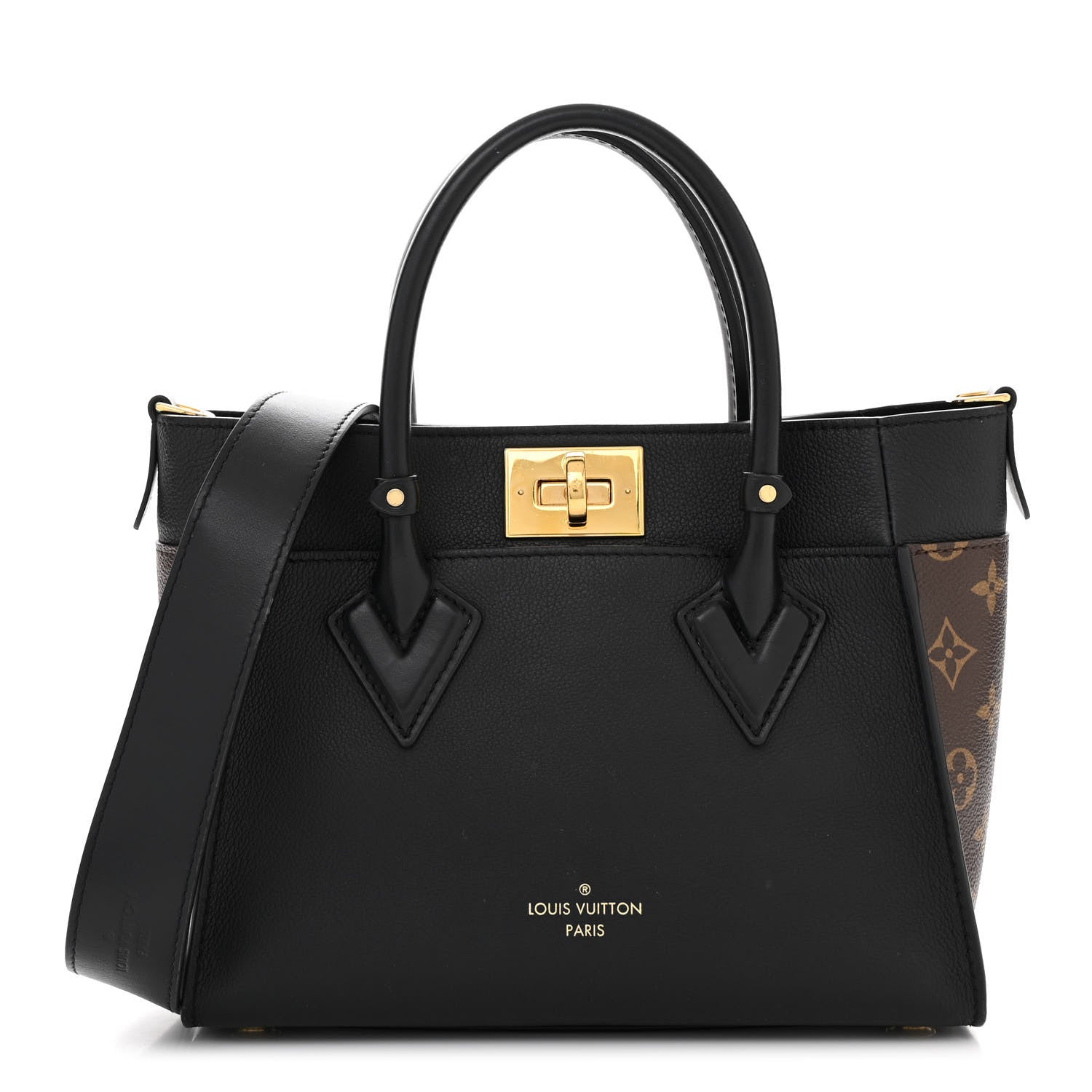 Louis Vuitton Calfskin Monogram On My Side PM Black 1 of 10