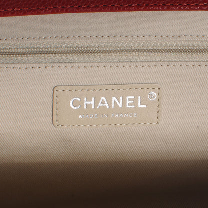 Chanel Caviar Quilted CC Large Clutch Red 7 of 8