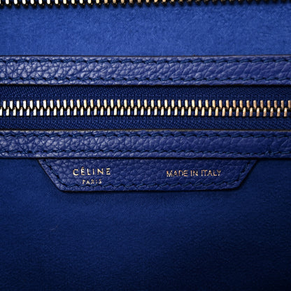 Celine Drummed Calfskin Mini Luggage Indigo 6 of 11