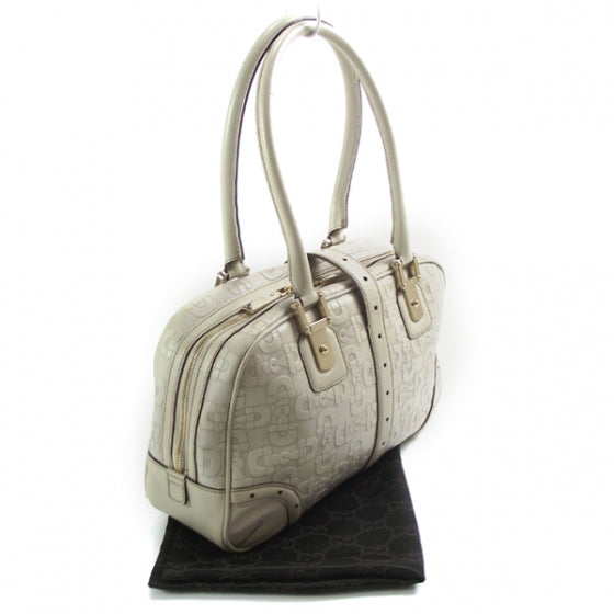 Leather Horsebit Glam Boston Ivory
