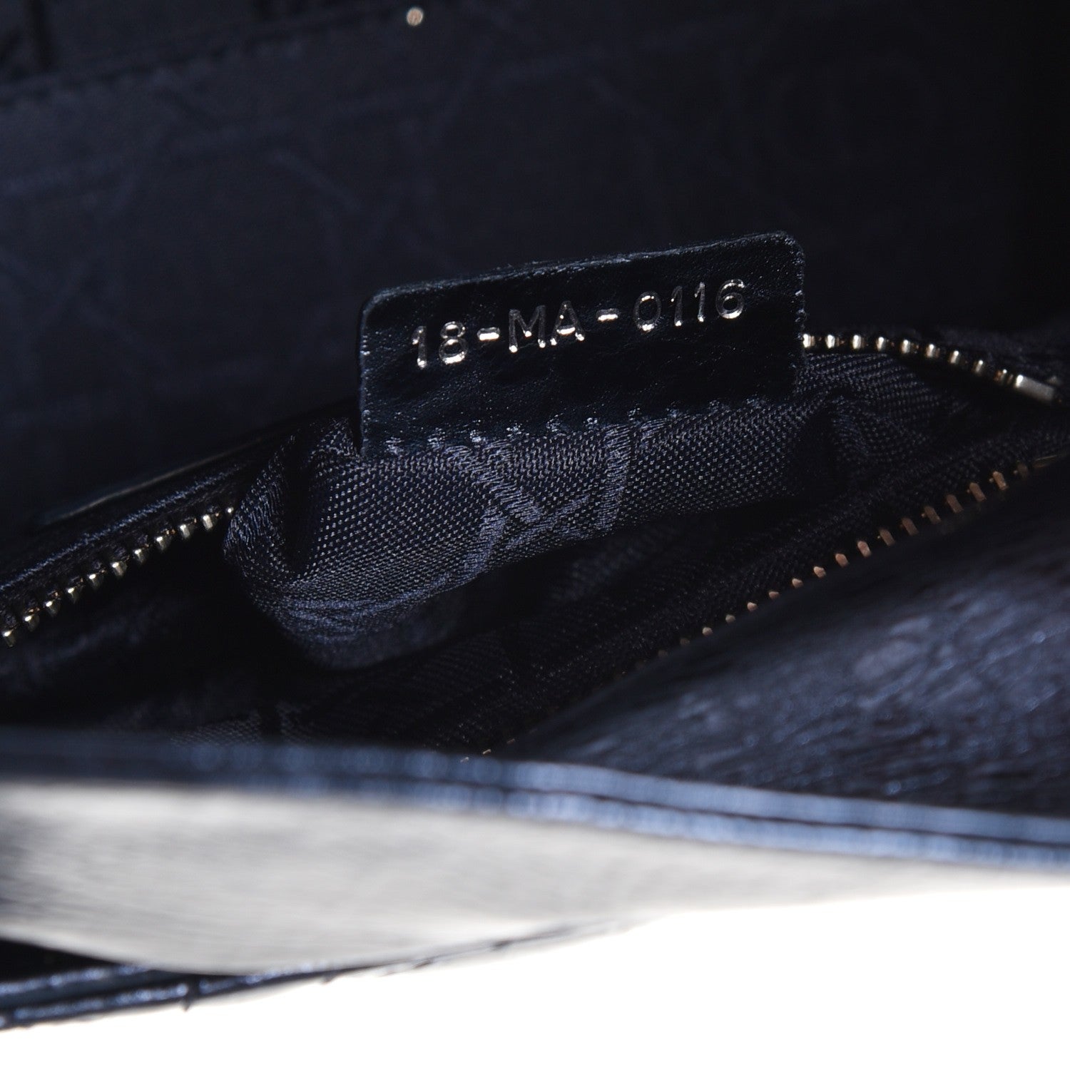 Christian Dior Metallic Calfskin Cannage Mini Lady Dior Marine 8 of 8