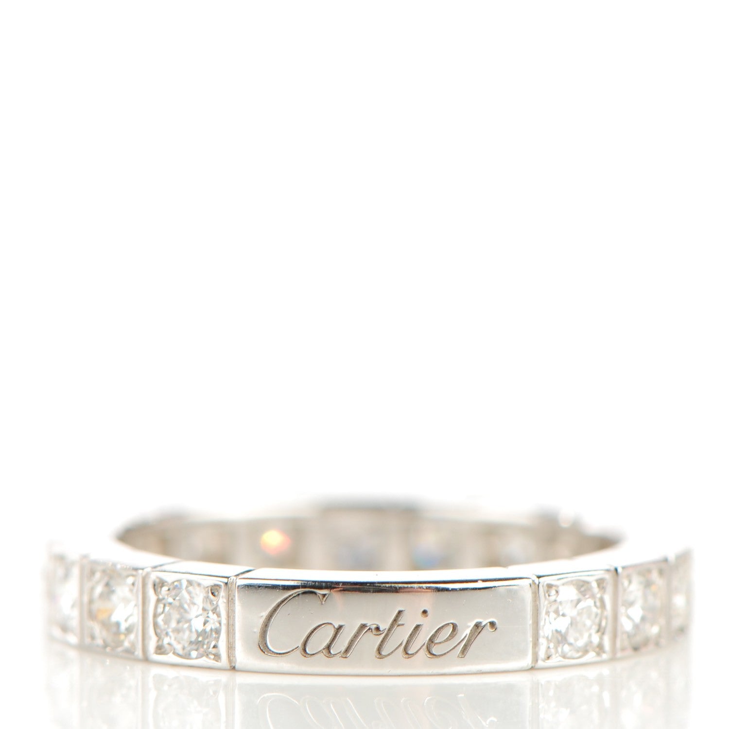 Cartier 18K White Gold Diamond 3mm Lanieres Ring 50 5.25 3 of 4