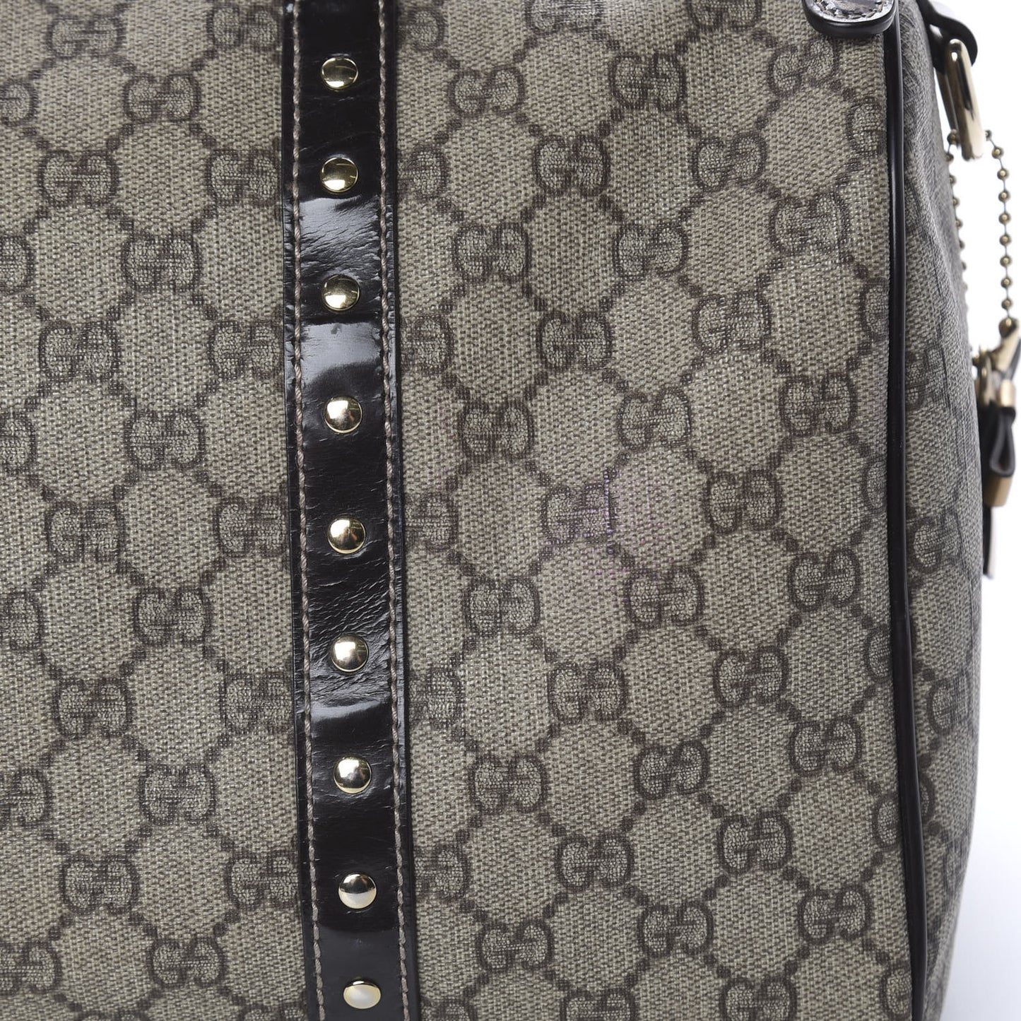 Monogram Guccissima Hearts Studded Medium Joy Boston Dark Brown