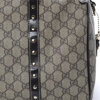 Gucci Monogram Guccissima Hearts Studded Medium Joy Boston Dark Brown 9 of 12