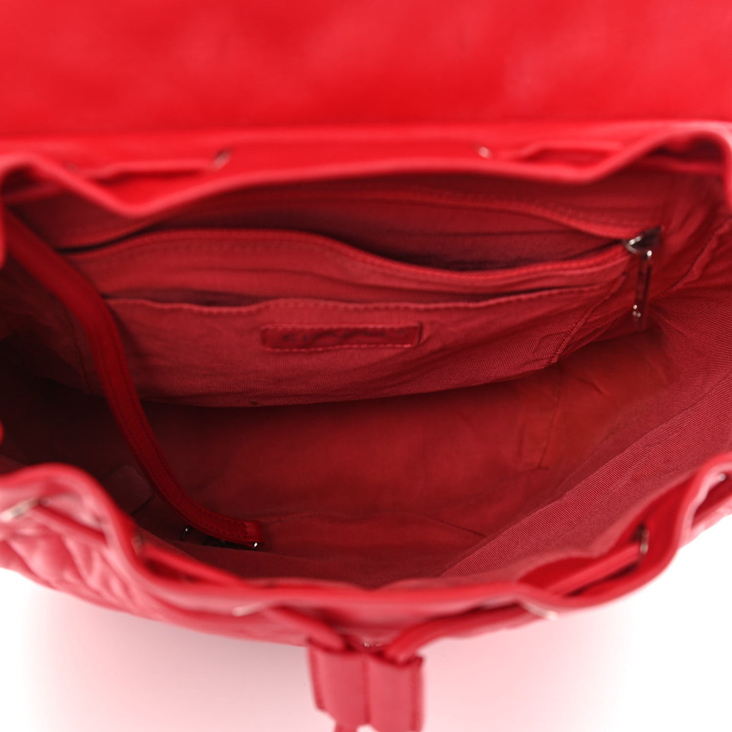 Lambskin Quilted Large Urban Spirit Backpack Red