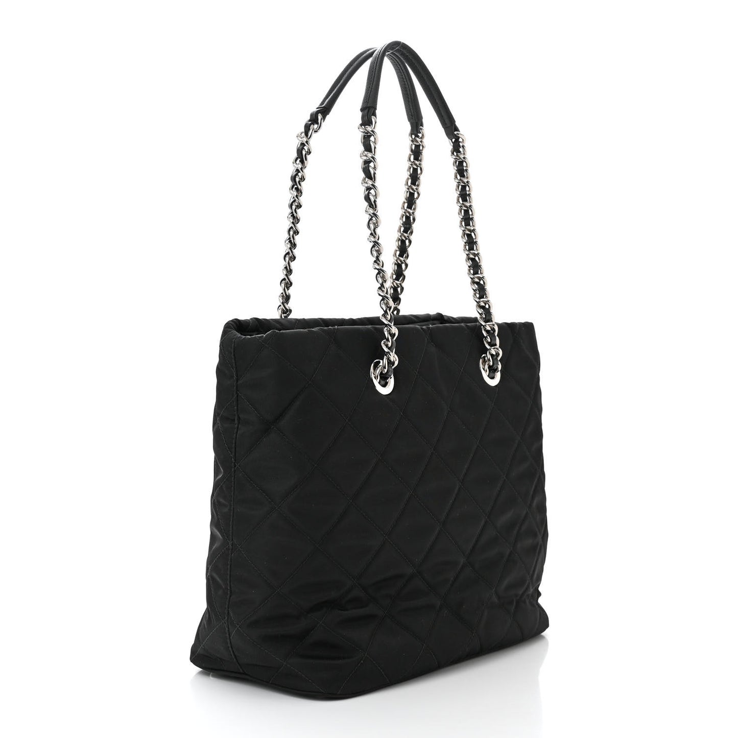 Nylon Tessuto Impuntu Quilted Tote Black