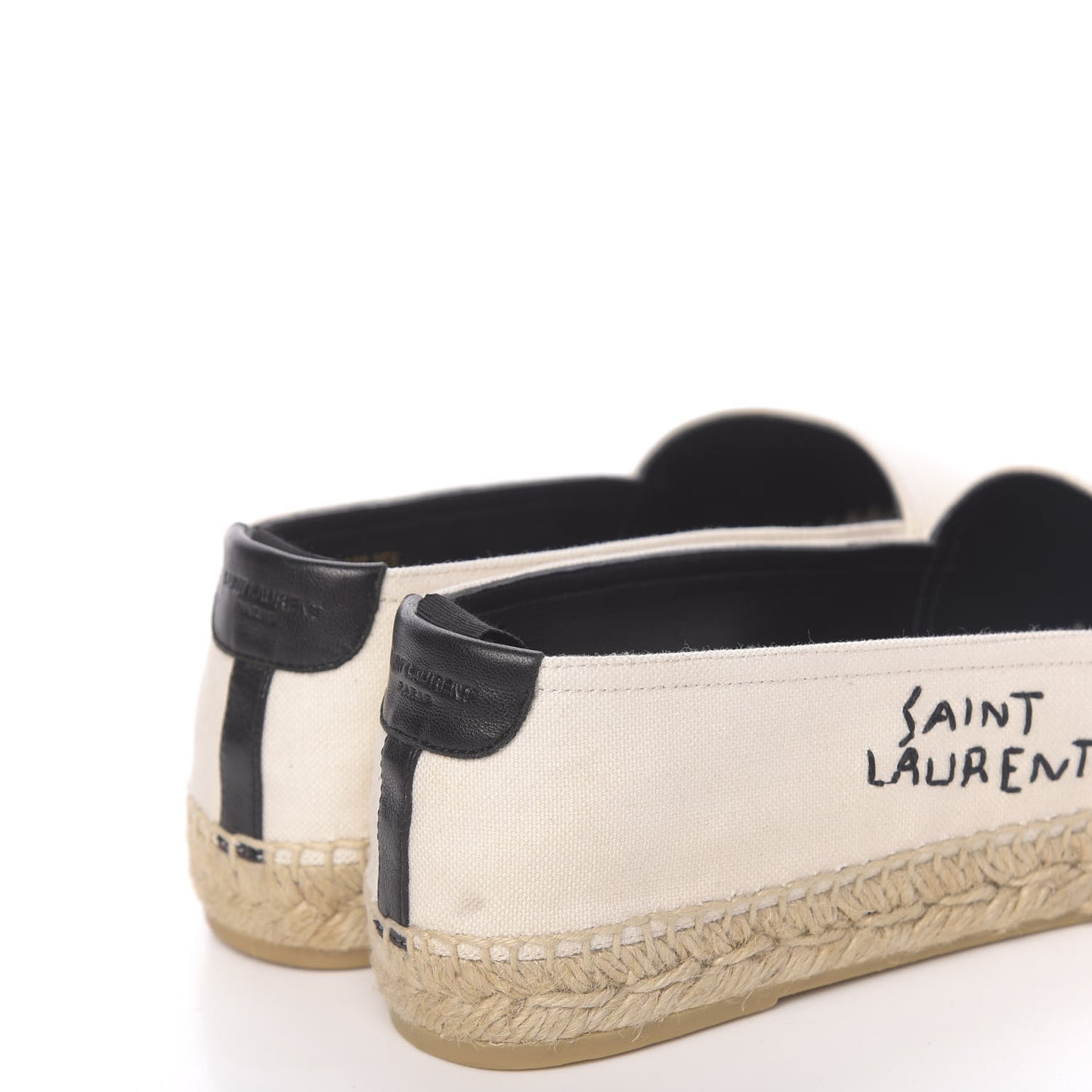 Canvas Nappa Elba Light Logo Embroidered Espadrilles 38.5 Panna
