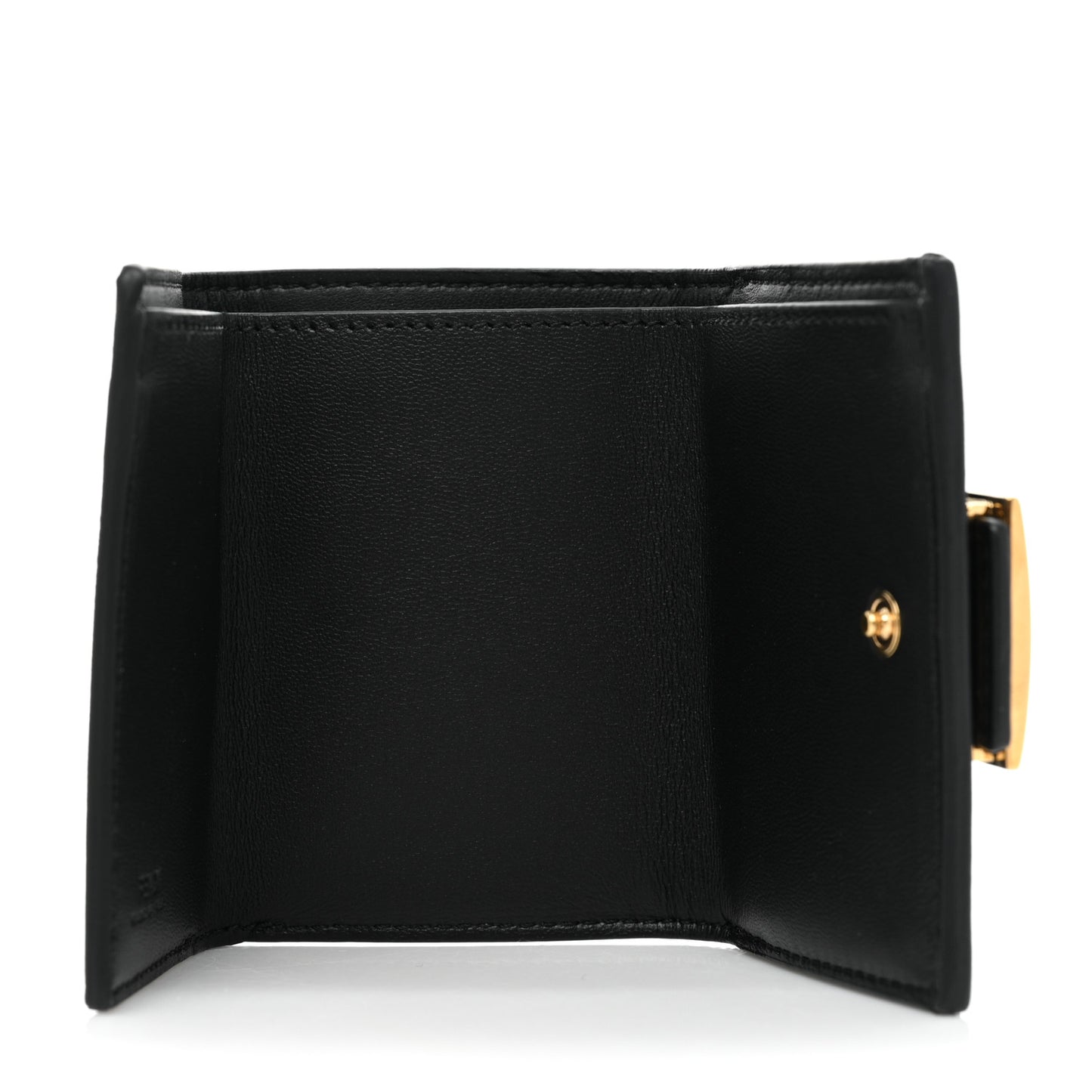 Nappa Matisse FF Diagonal Embossed Micro Tri-Fold Wallet Black