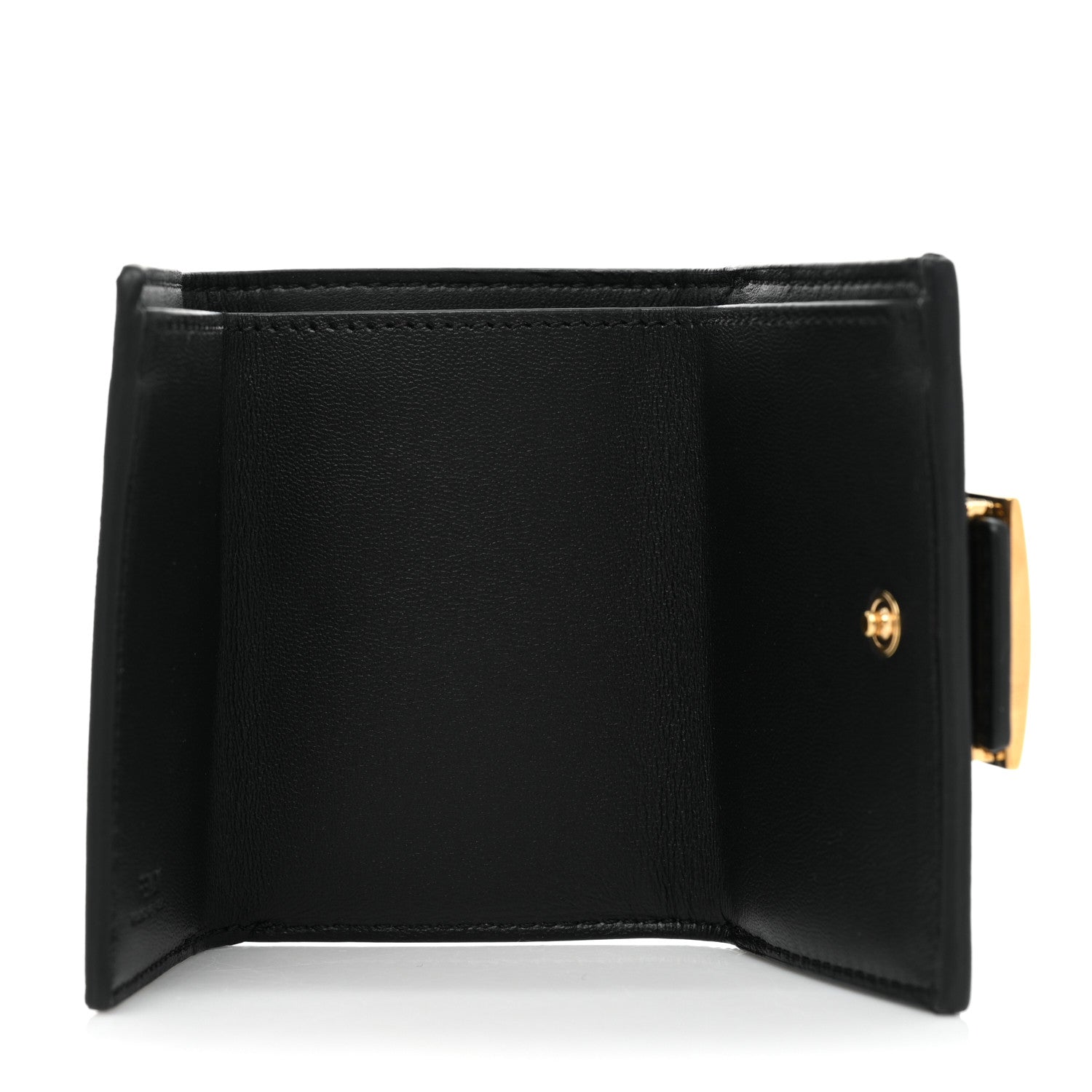 Fendi Nappa Matisse FF Diagonal Embossed Micro Tri-Fold Wallet Black 5 of 10
