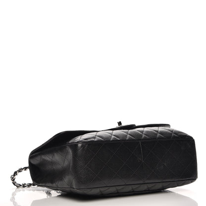 Chanel Caviar Quilted Jumbo Single Flap Black 4 of 11