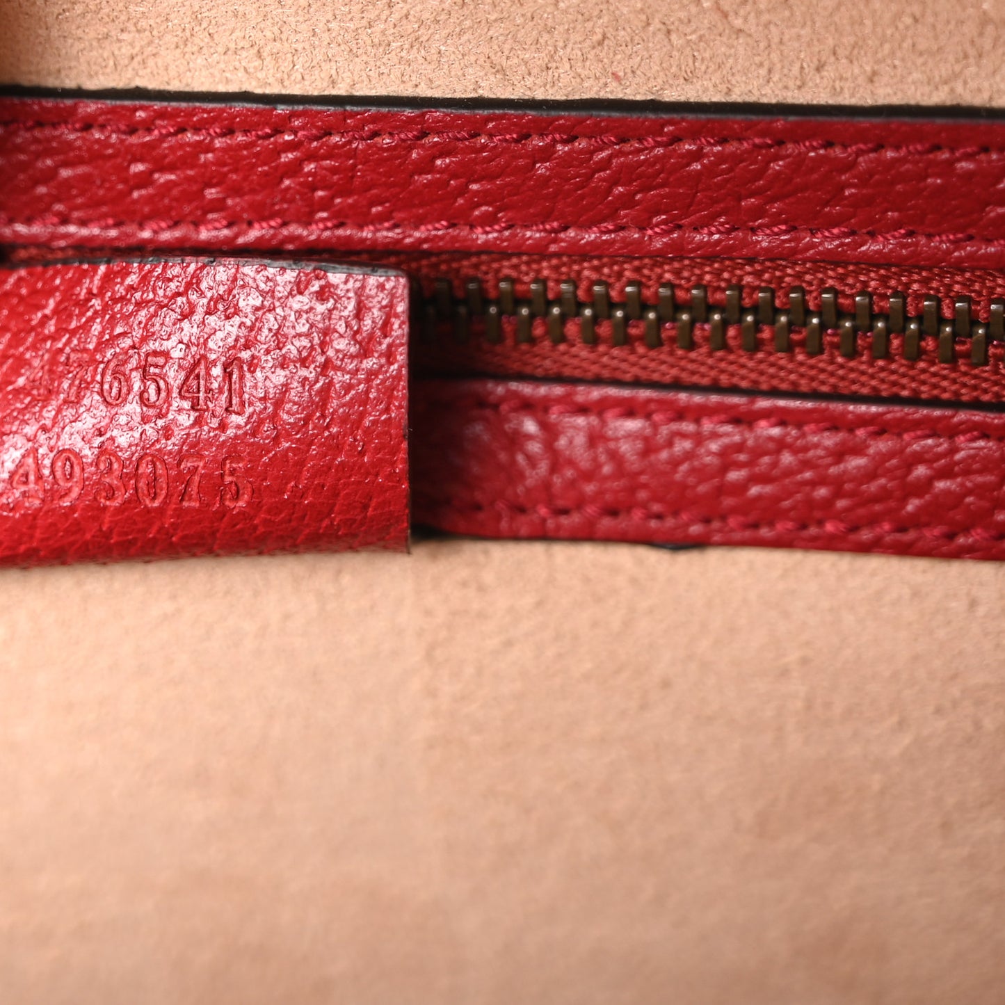 GG Supreme Monogram Small Queen Margaret Top Handle Bag Red