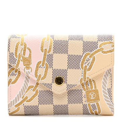 Louis Vuitton Damier Azur Nautical Victorine Wallet Gold 1 of 7