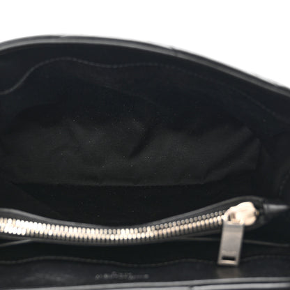 Saint Laurent SAINT LAURENT Calfskin Y Quilted Monogram Small Loulou Chain Satchel Black 6 of 10