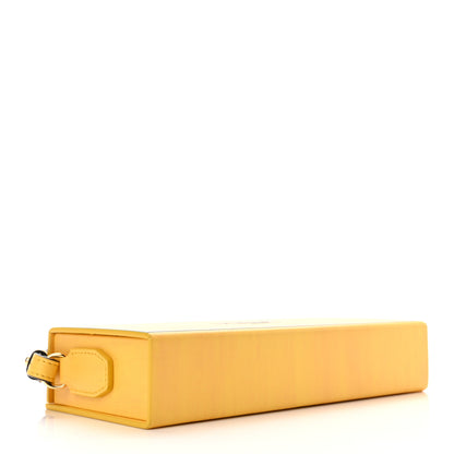 Fendi Vitello Fluffy Logo Horizontal Box Crossbody Bag Yellow Box Black 4 of 10