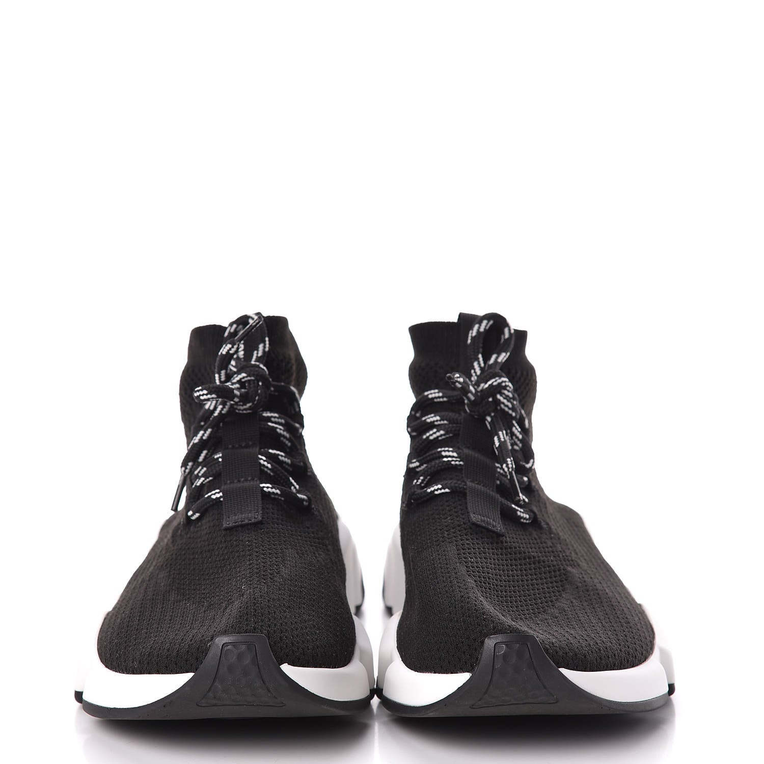 Balenciaga Knit Womens Speed Lace Up Sneakers 42 Black 2 of 10