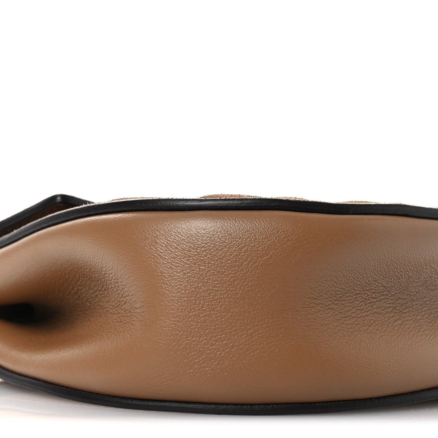 Suede Calfskin Quilted Drew Bijou Shoulder Bag Nut