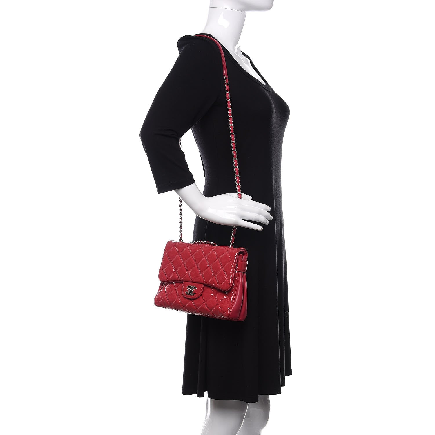 Chanel Patent Quilted Double Gusset Flap Bag Pink 3 of 10