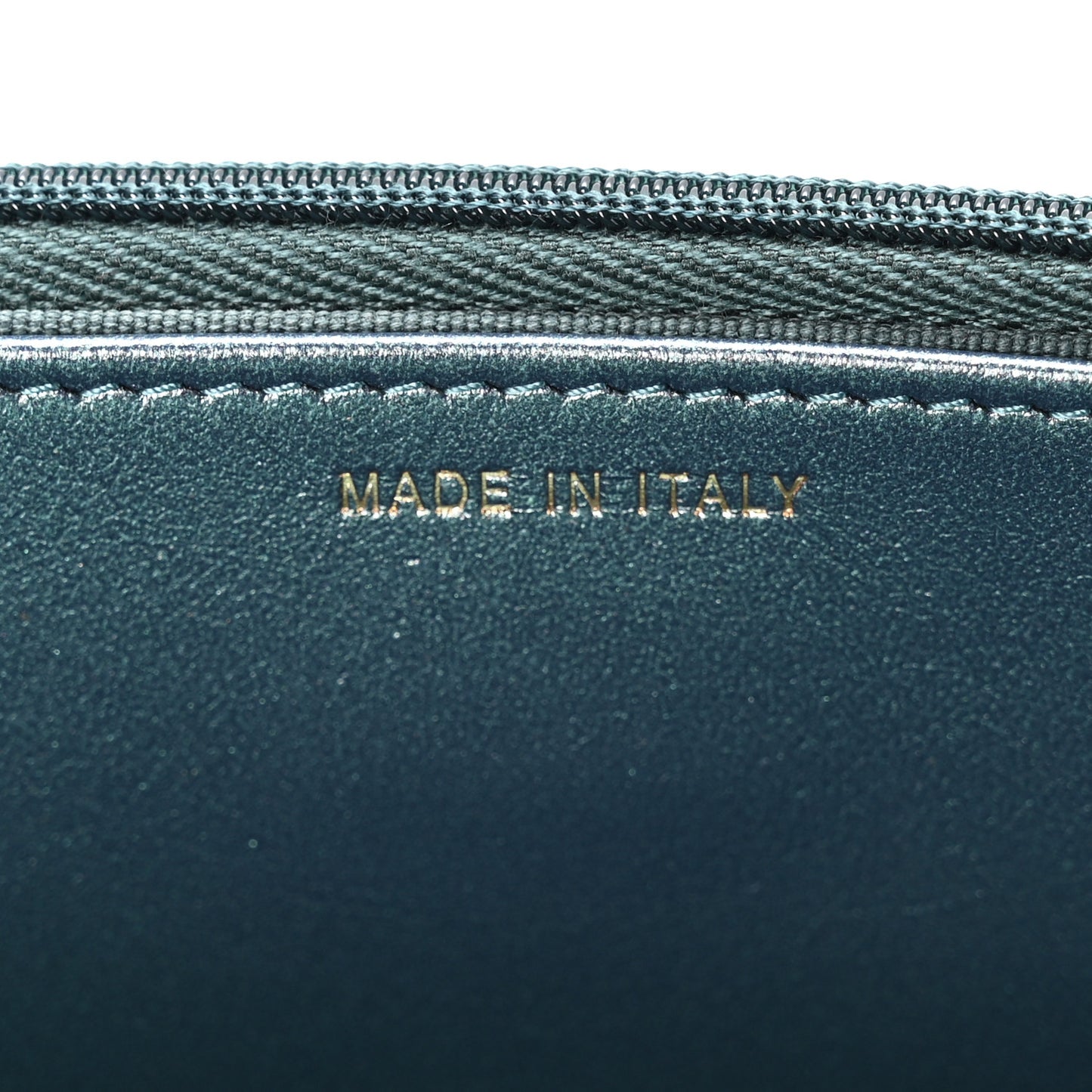Iridescent Caviar Quilted Wallet on Chain WOC Dark Blue