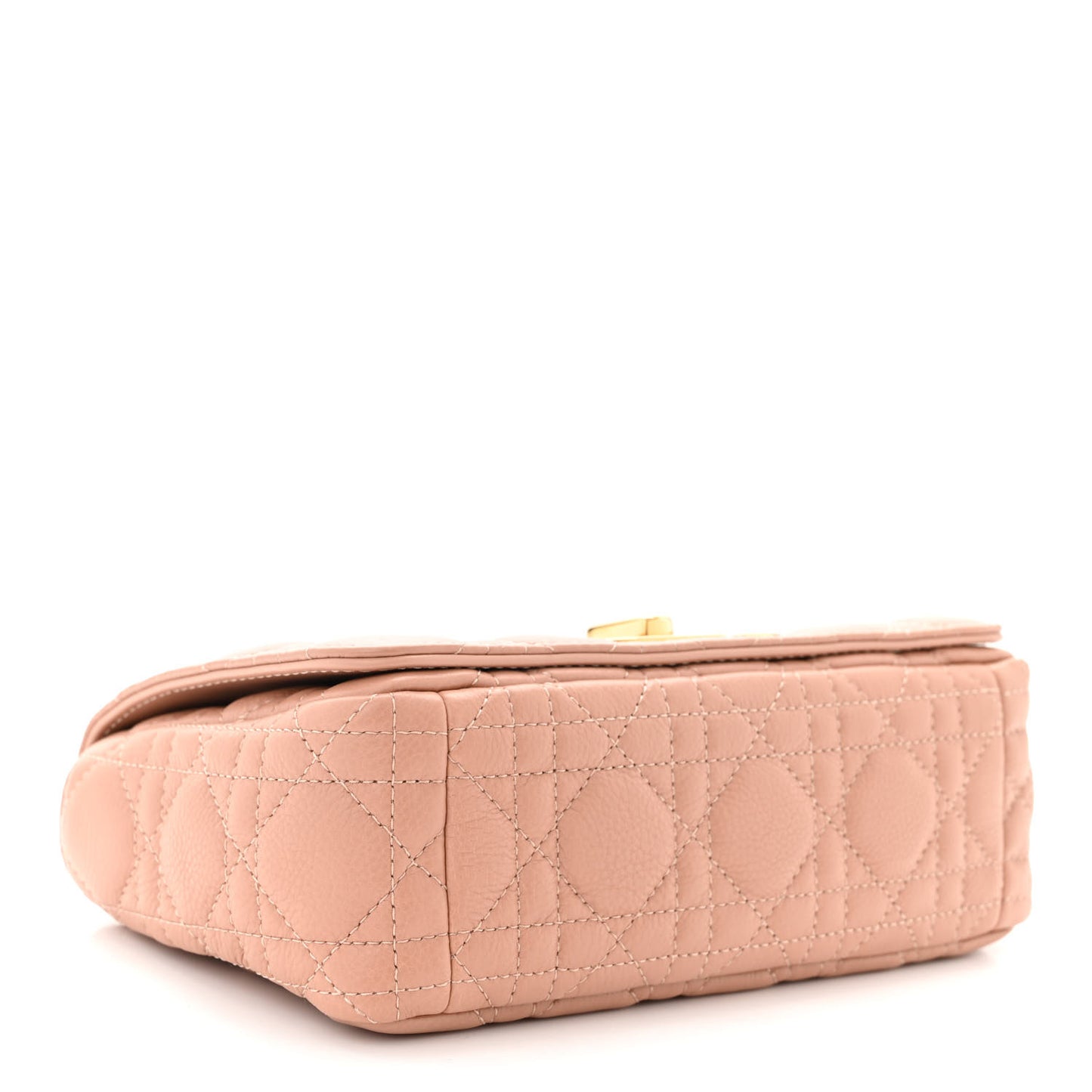 Grained Calfskin Cannage Small Caro Bag Rose De Vents