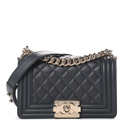 Chanel Calfskin Quilted Small Boy Flap Dark Grey 1 of 14