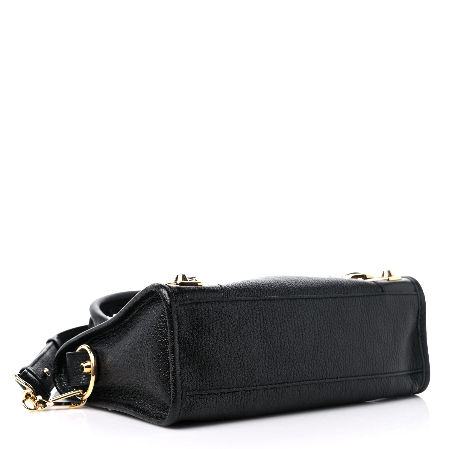 Balenciaga Chevre Gold Metallic Edge Hardware Mini City Black 5 of 10
