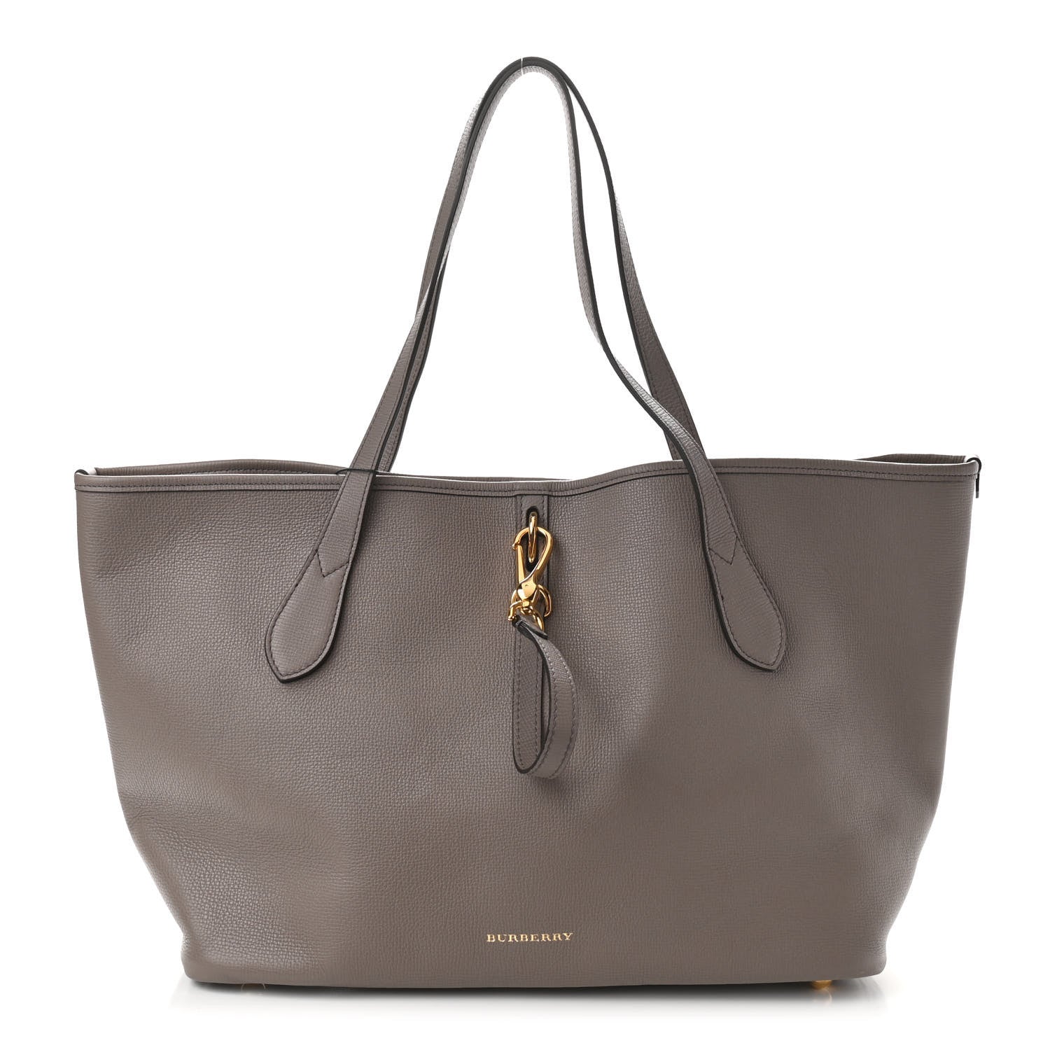 Burberry Derby Calfskin Medium Honeybrook Tote Thistle Grey 1 of 8