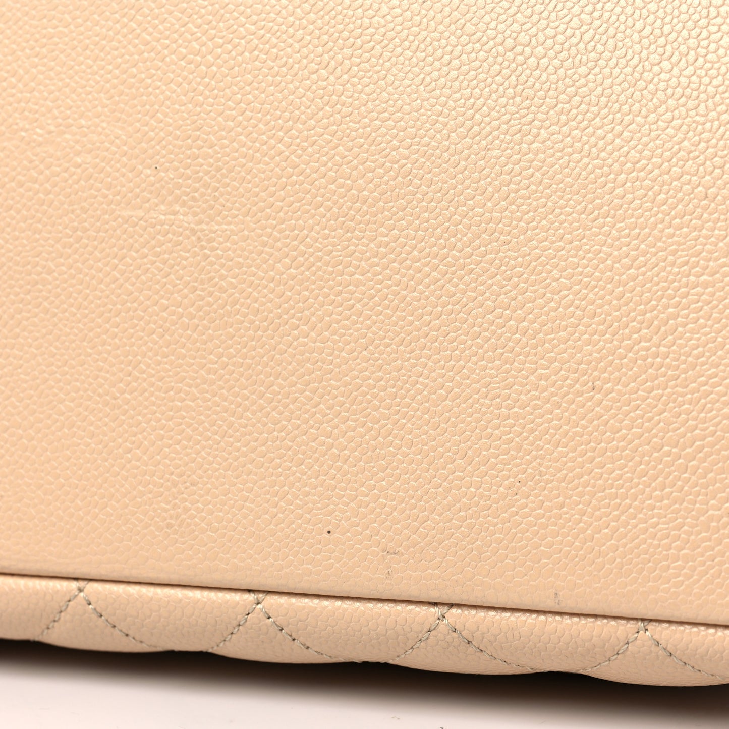 Caviar Quilted Grand Shopping Tote GST Beige Clair